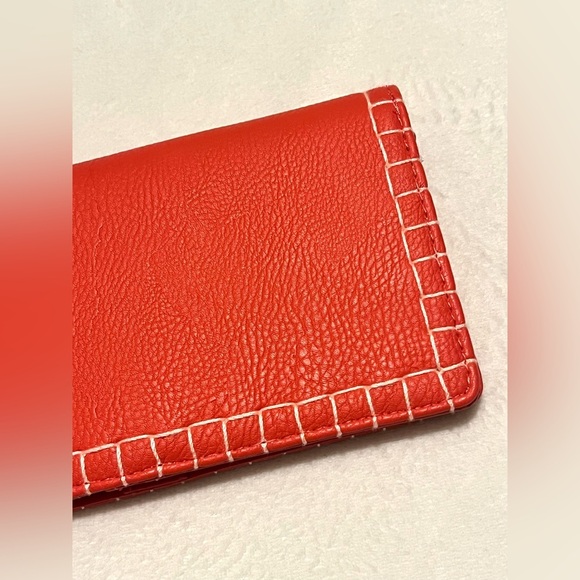 Universal Thread Orange-Red Snap Wallet with White Stitching New with Tags NWT - Picture 5 of 12